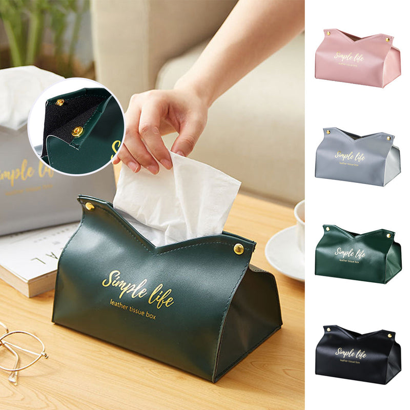 Leather Tissue Storage Box