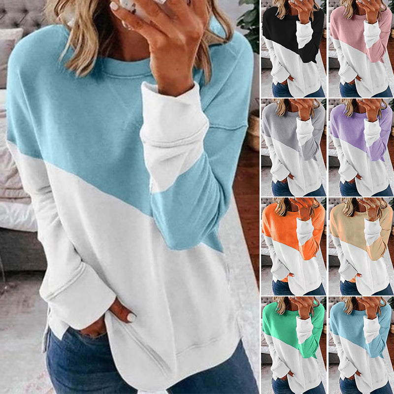 Crew Neck Contrast Sweatshirt