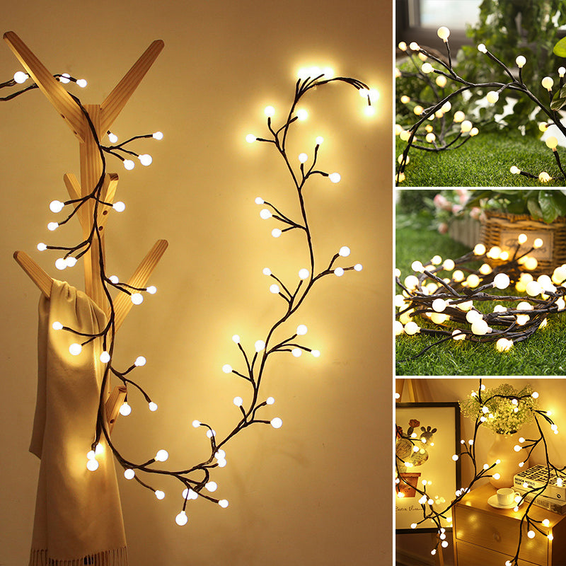 Branch Rattan String Lights