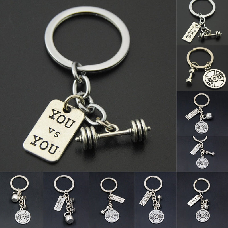 Dumbbell Keychain