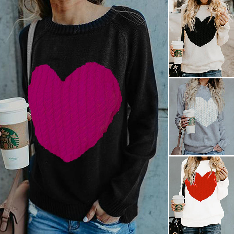 Women's Plus Size Love Sweater Pullover
