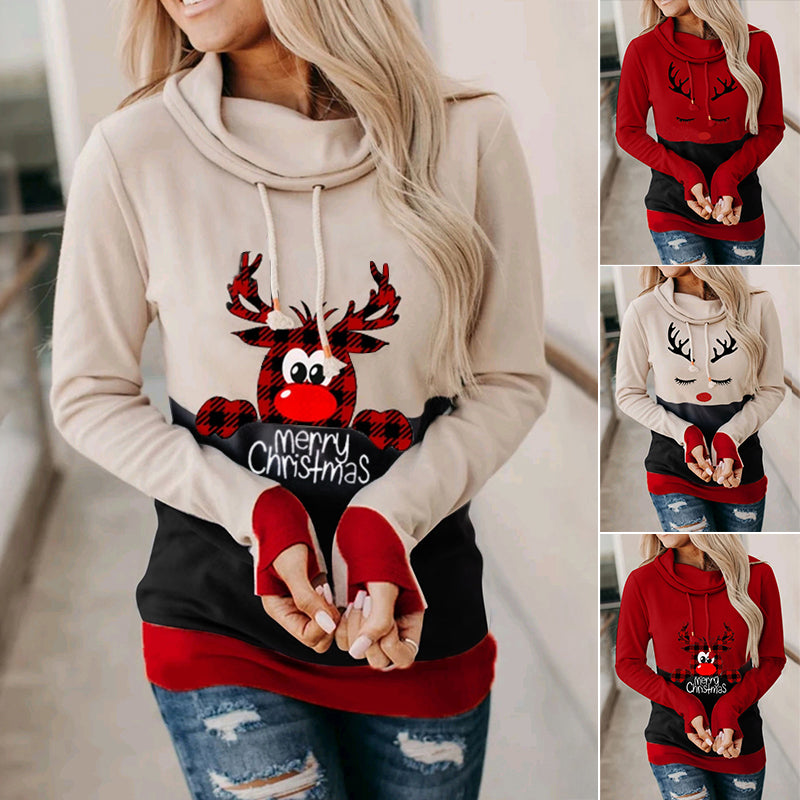 Christmas Patchwork Long Sleeve Sweatshirt