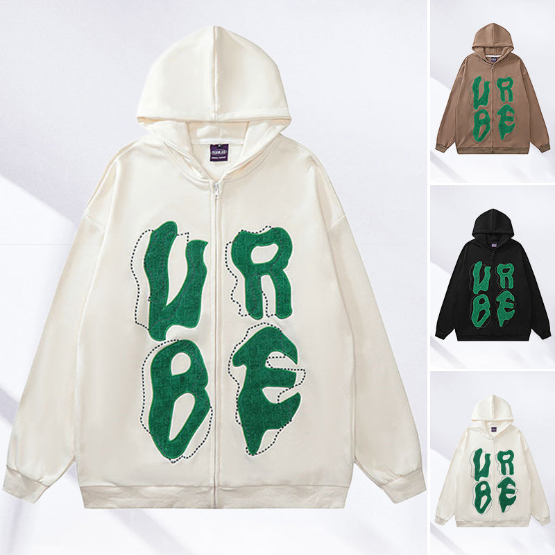 Letter Embroidered Hoodie