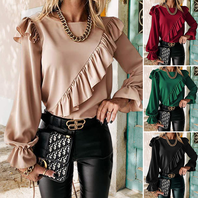 Women's Elegant Ruffle Frill Blouse