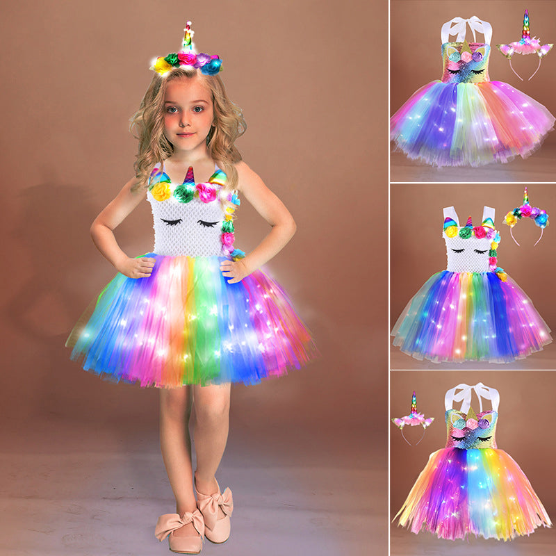 Unicorn Glow Princess Dress