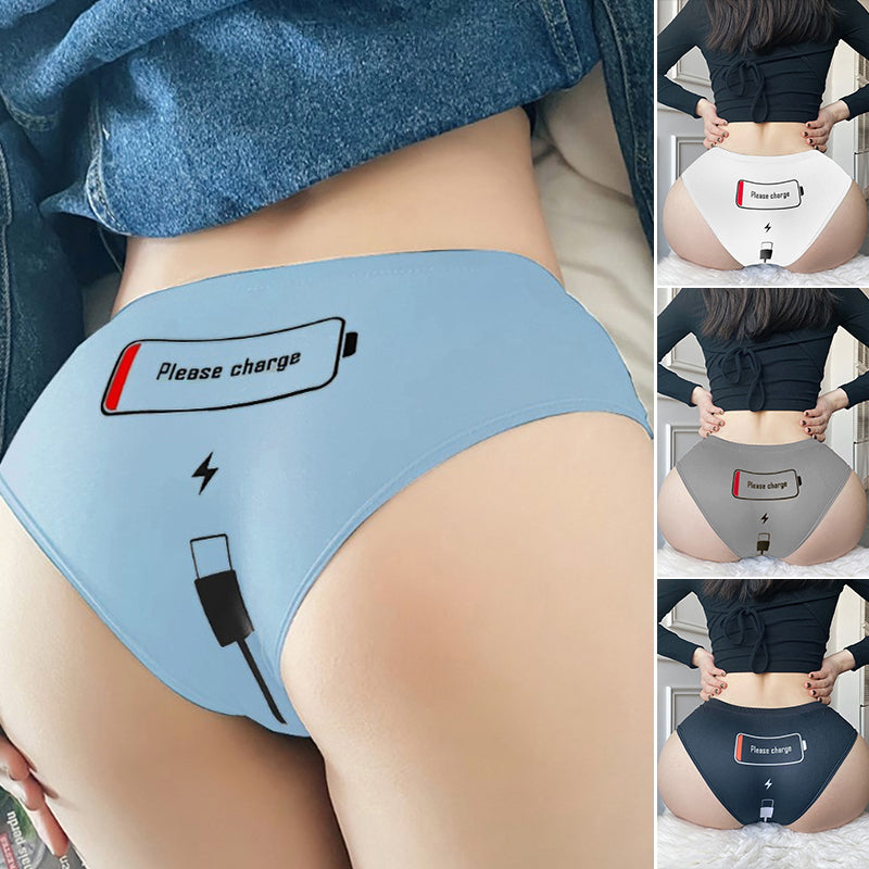 “Please Charge” Funny Print Briefs