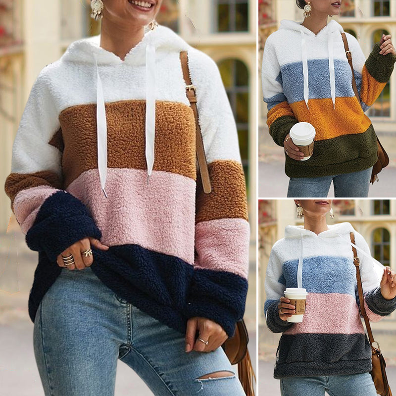 Paneled Plush Sweatshirt