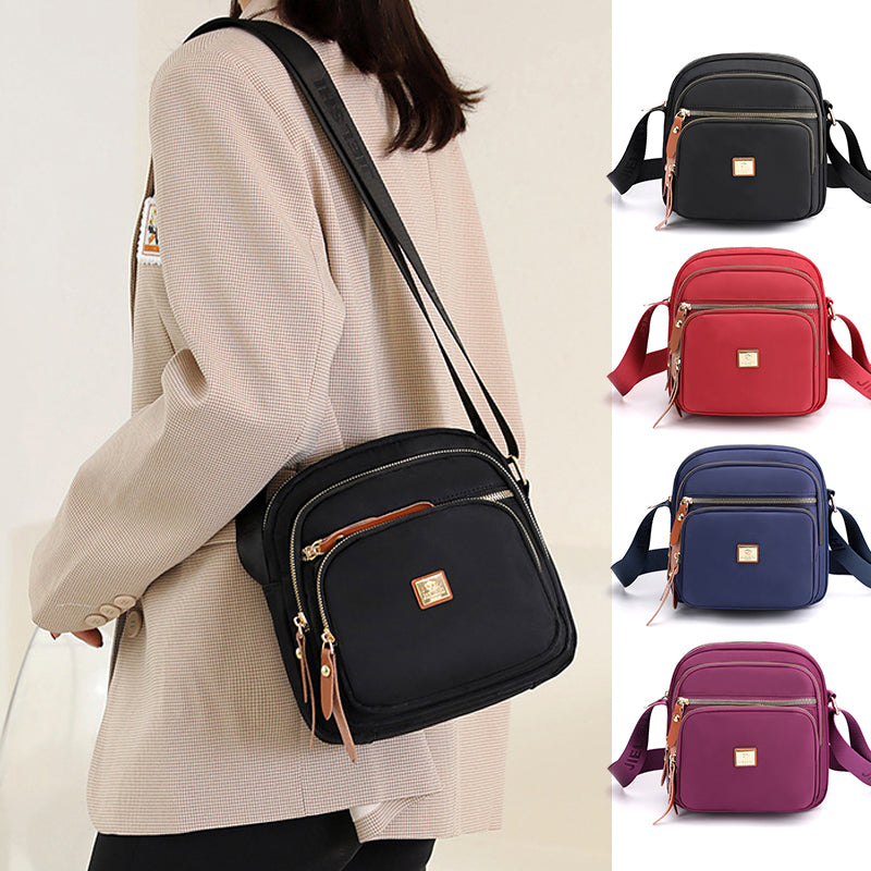 Multi Pocket Nylon Shoulder Bag