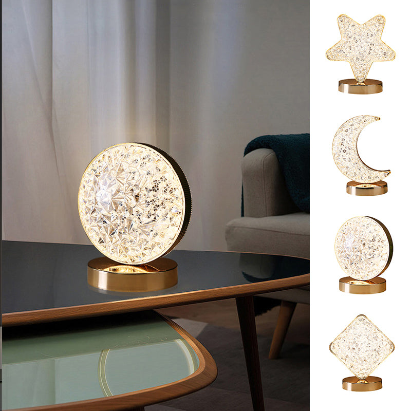 Star Moon Metal Table Lamp