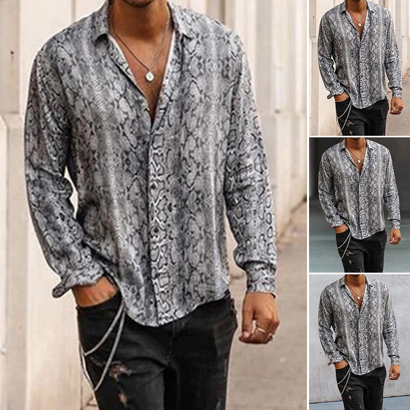 Snake Print Casual Shirt