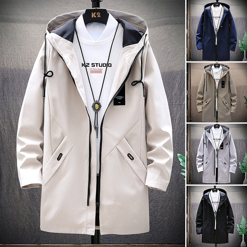 Men's Long Trench Outfits Coat