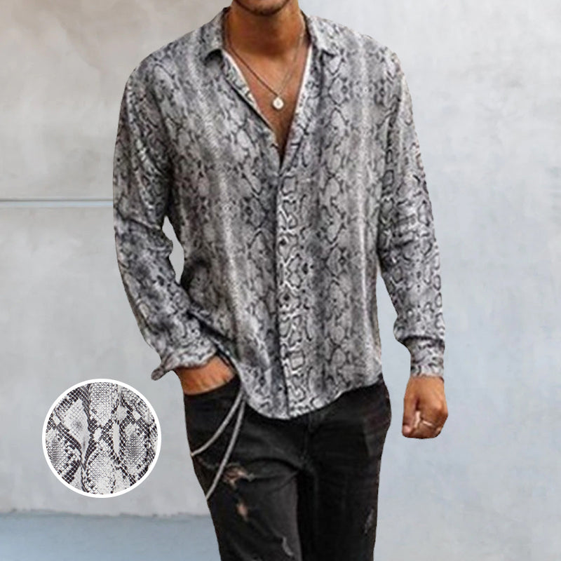 Snake Print Casual Shirt