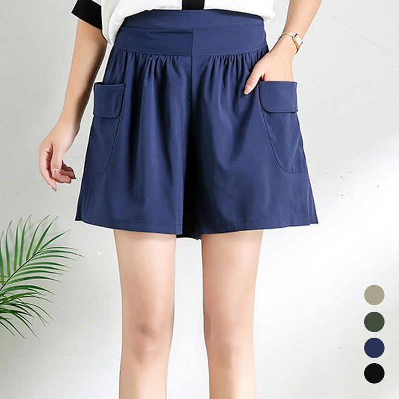 Women Beach Casual Hot Shorts with Elastic Waistband