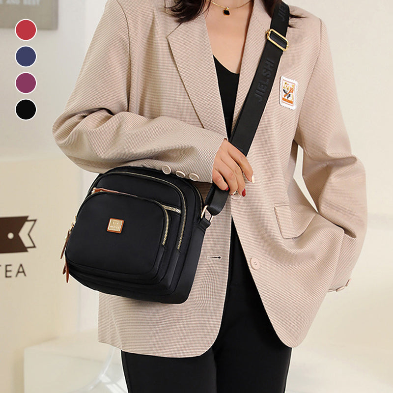 Multi Pocket Nylon Shoulder Bag