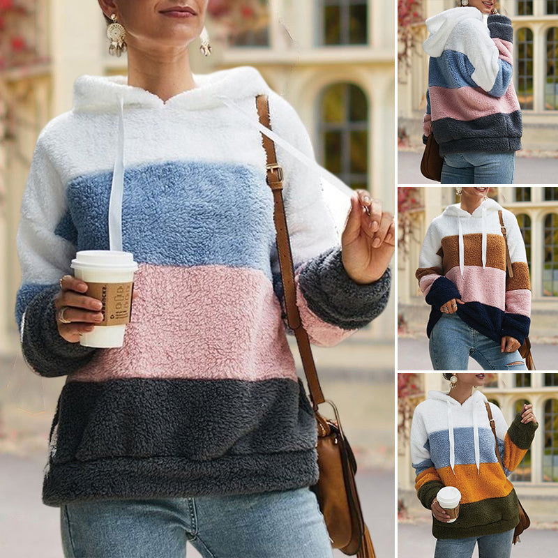 Paneled Plush Sweatshirt