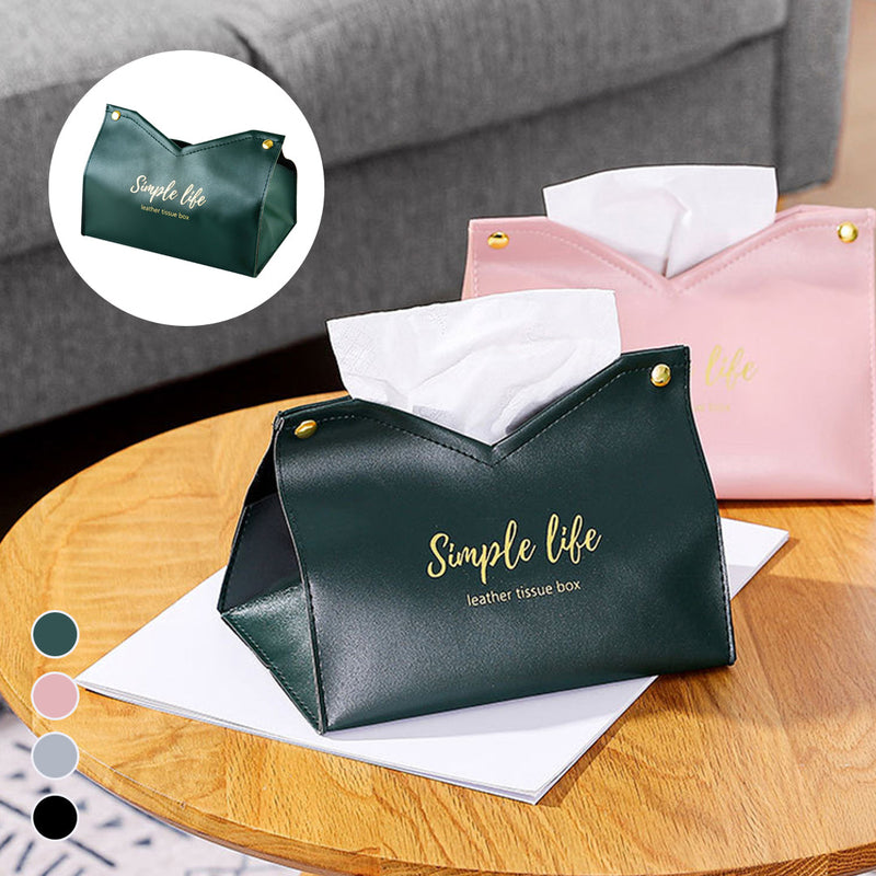 Leather Tissue Storage Box