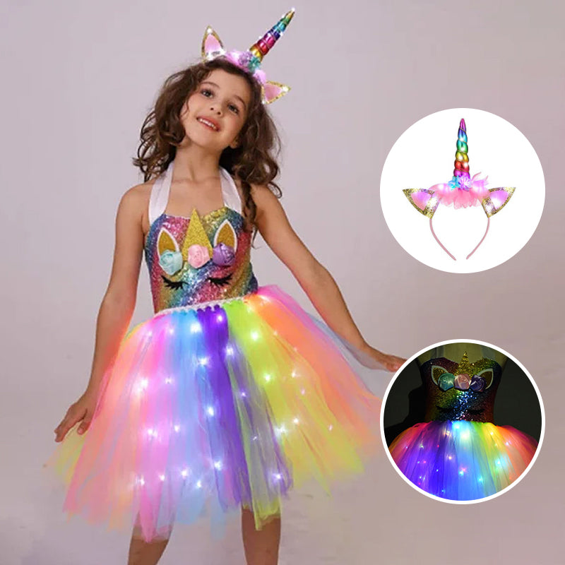Unicorn Glow Princess Dress