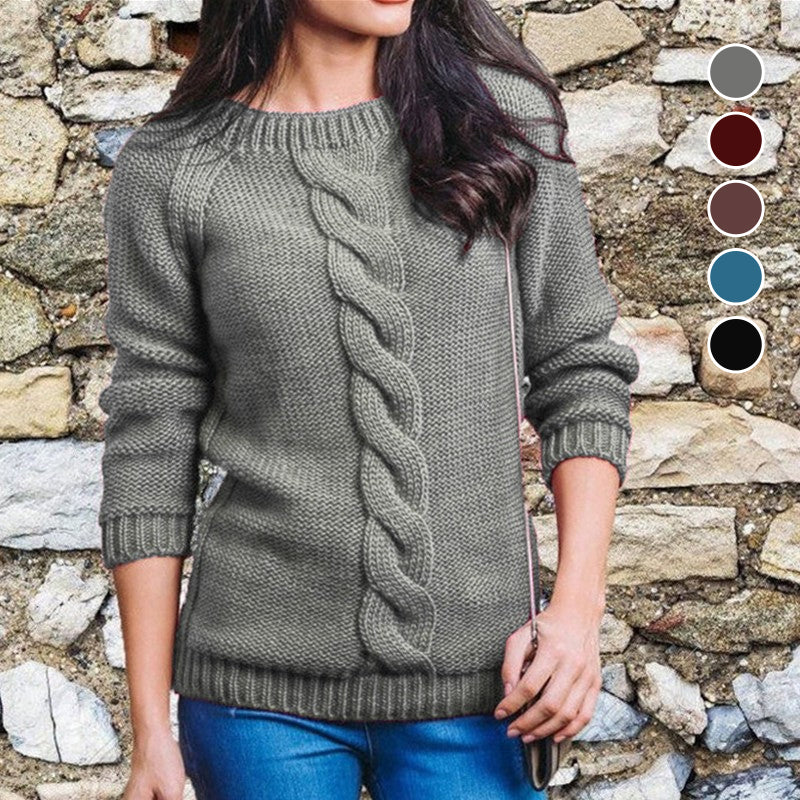 Twine Woven Crew Neck Sweater