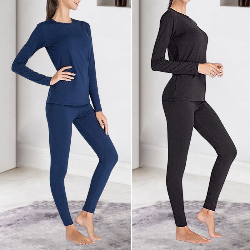 Comfortable Warm Solid Color Long Sleeve Pajamas