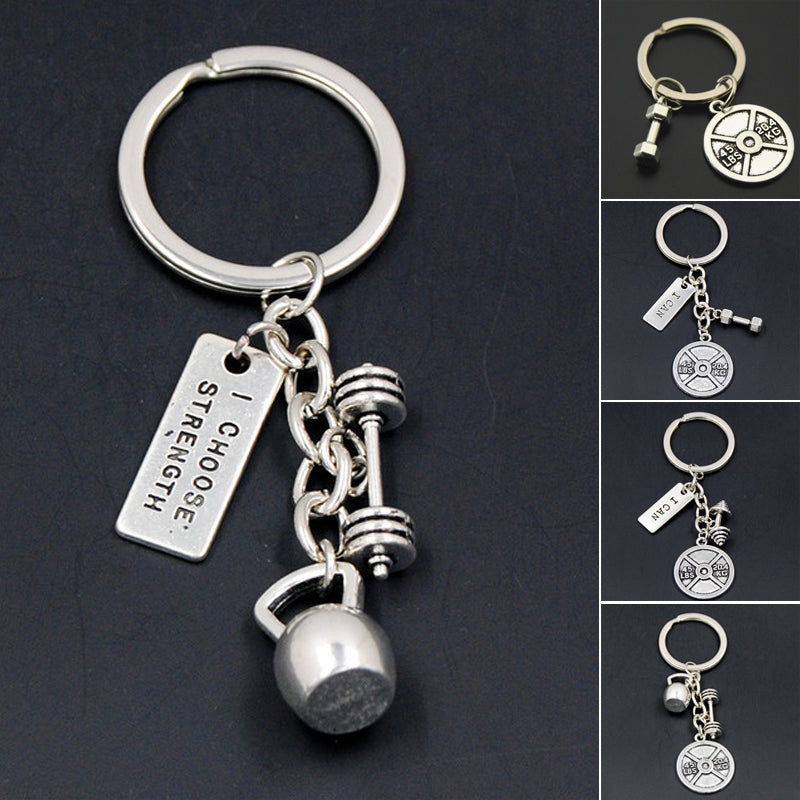 Dumbbell Keychain