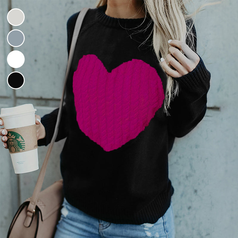 Women's Plus Size Love Sweater Pullover