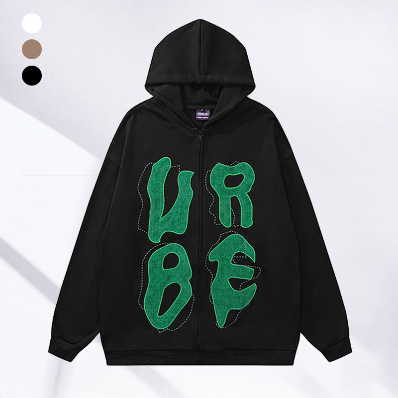 Letter Embroidered Hoodie