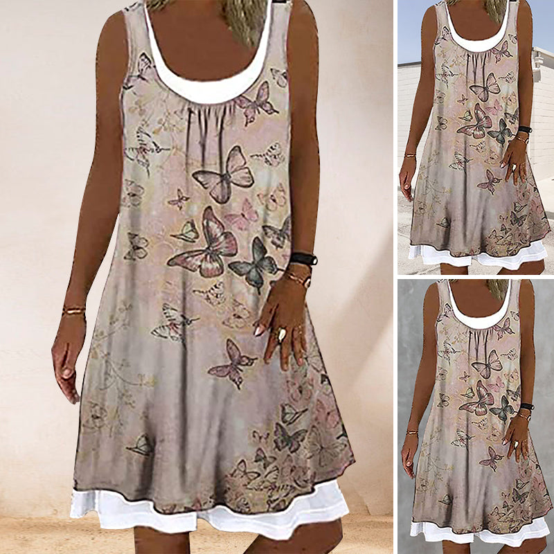 Sleeveless Digital Print Dress