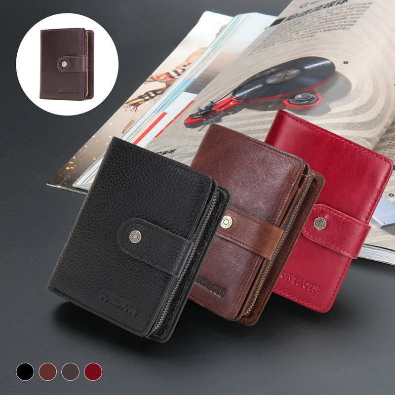 Genuine Leather Passport Holder Cover Wallet with Multi Card Slots