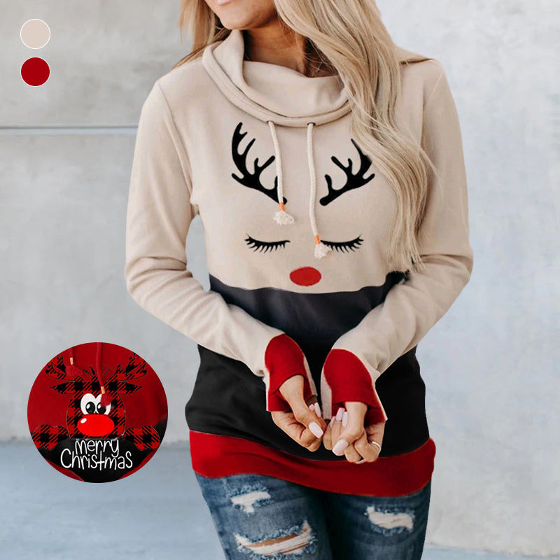 Christmas Patchwork Long Sleeve Sweatshirt