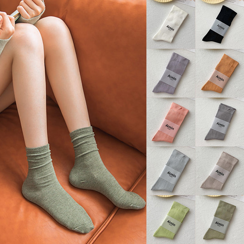 Girls' Solid Color Socks