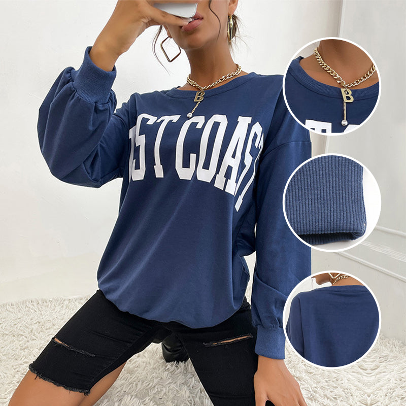 Crew Neck Letter Sweatshirt