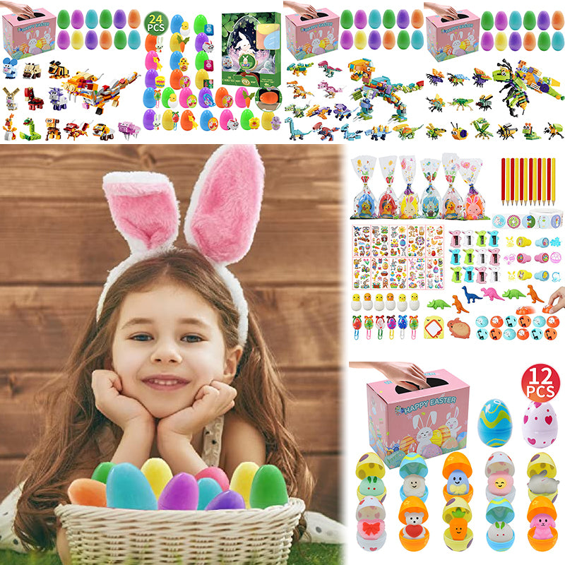 12Pcs Wind Up Toy Prefilled Easter Eggs