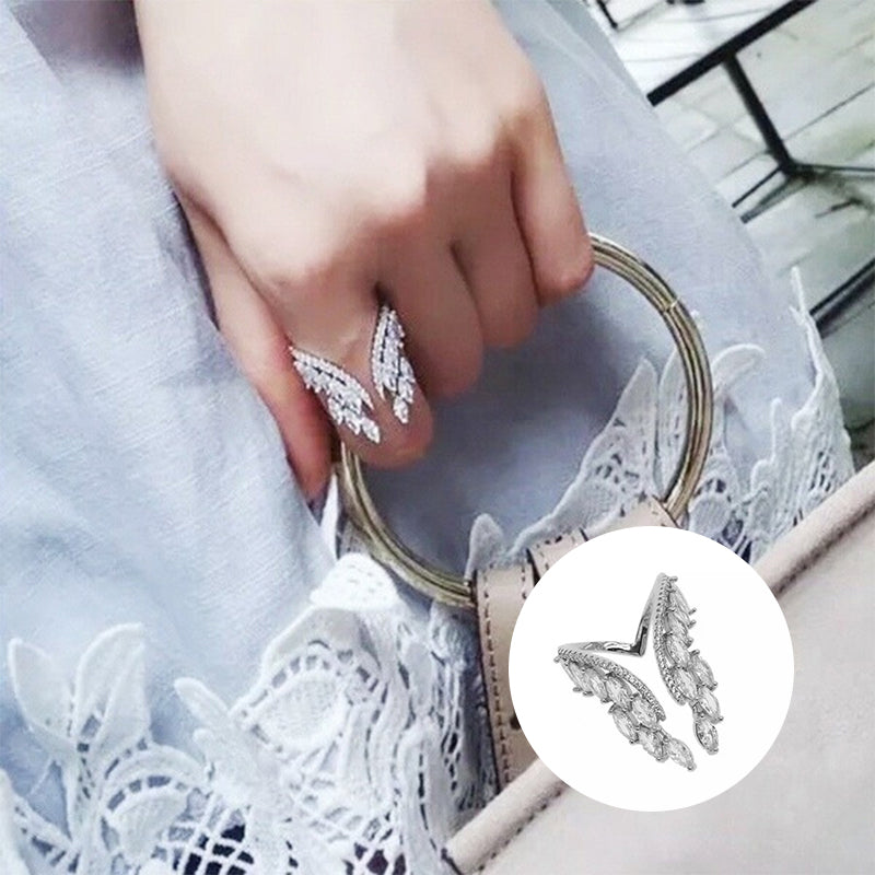 Angel wings bracelet and ring