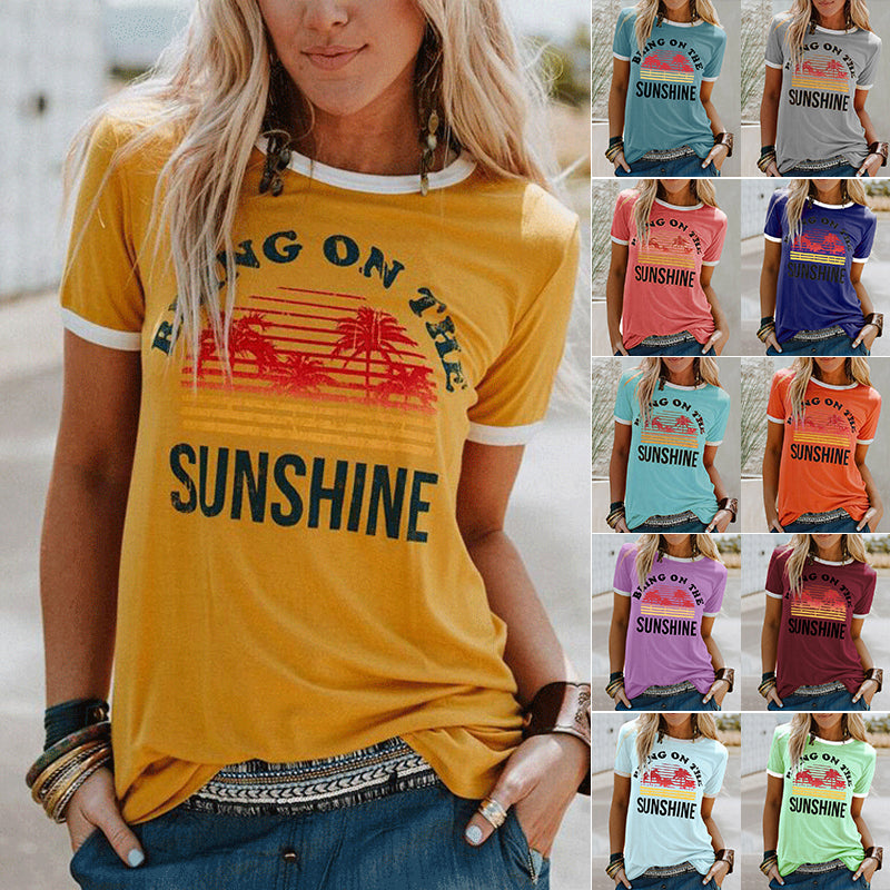 Coconut Tree Print T-shirt