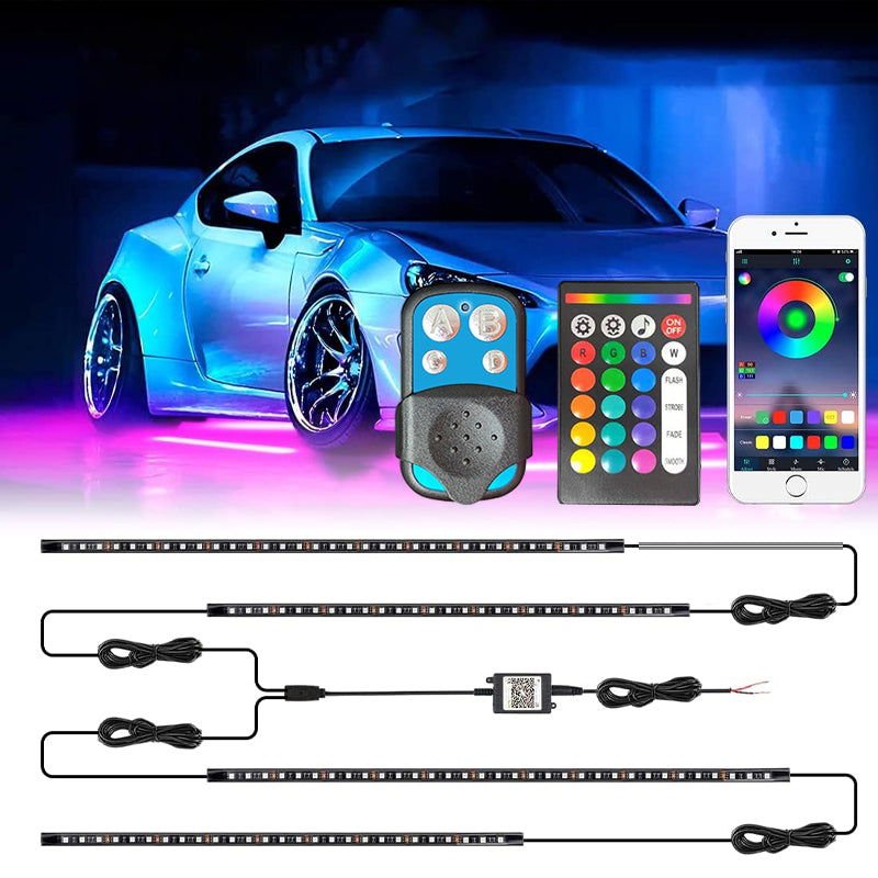 Waterproof RGB Flexible LED Strip for Car Chassis(4pcs)