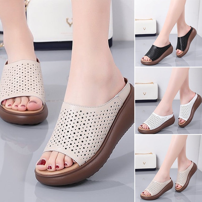 Cutout Platform Slippers