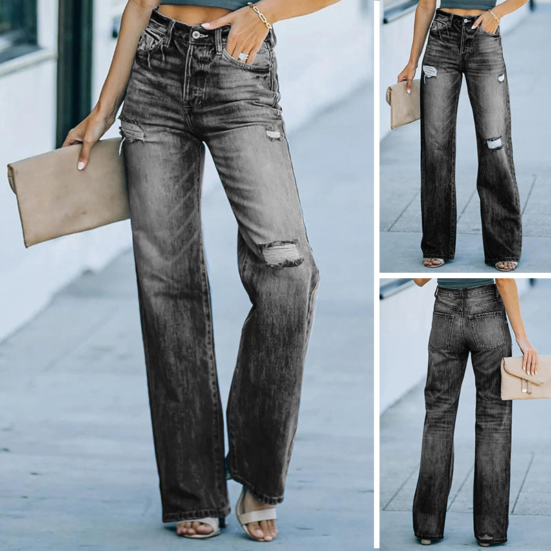 Casual Wide Leg Jeans For Women