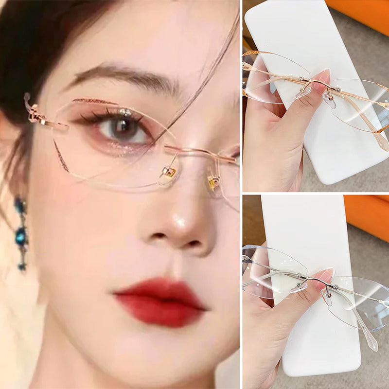 Fashionable Anti-blue Light Rimless Reading Glasses