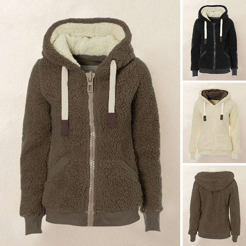 Womens Fuzzy Fleece Jacket