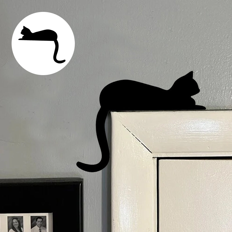 Halloween Black Cat Door Corner Sign Decoration