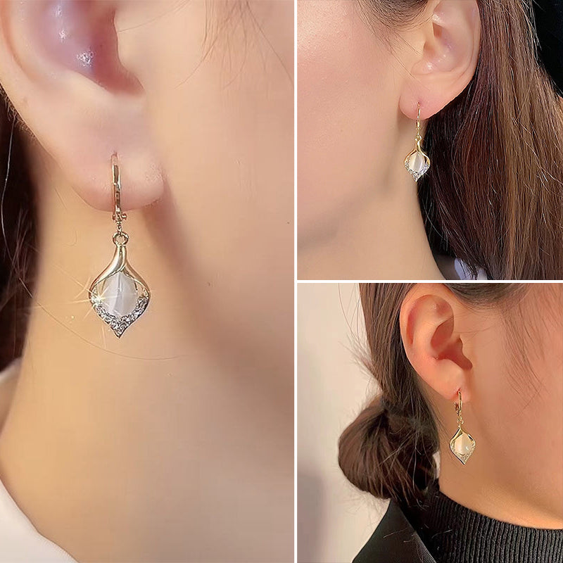 Shiny Cat Eye Earrings