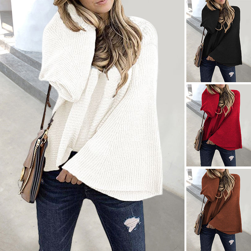 Flared Sleeve Knit Sweater