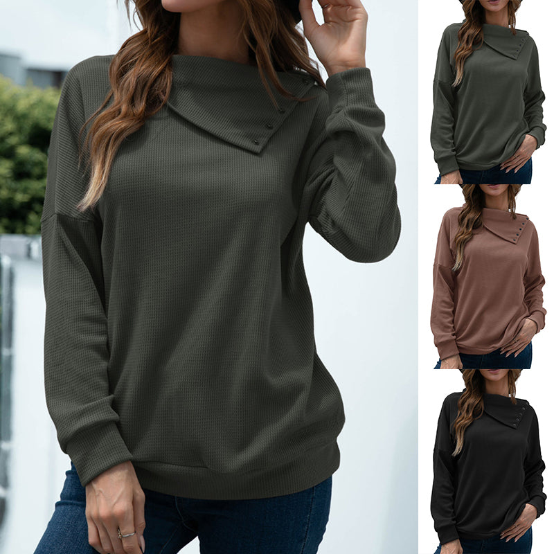 Side Lapel Pullover Knit Top