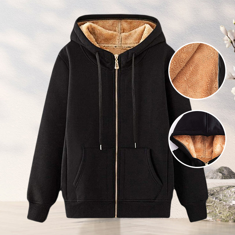 Hooded Zipped Fleece Jacket