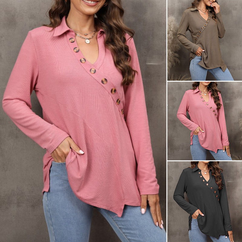 Long Sleeve Irregular T-shirt