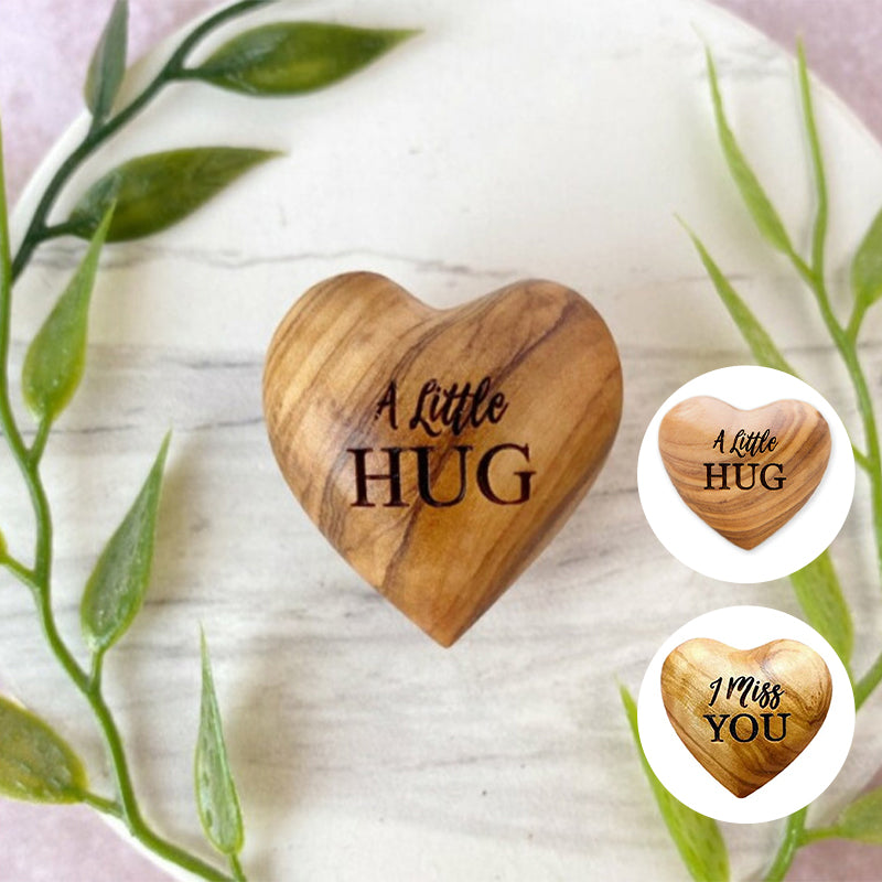 Little Pocket Hug Wooden Heart Token