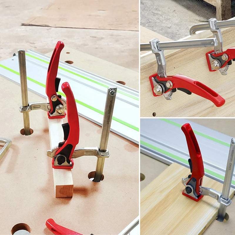 Upgrade Quick Ratchet Track Saw Guide Rail Clamp