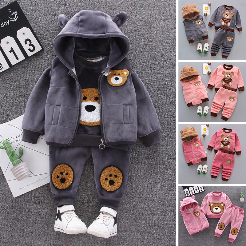 Chidren's Wear Fluffy Bear Pattern Set