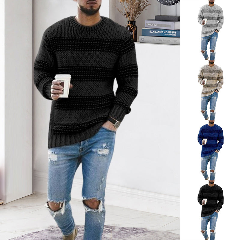 Men's Striped Crewneck Sweater