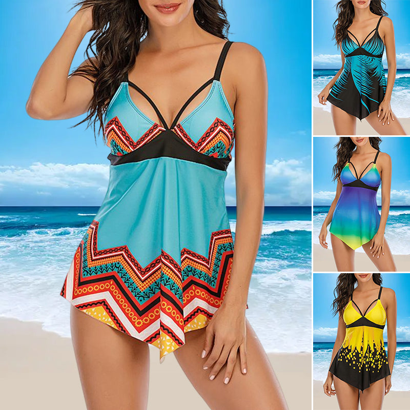 Gradient Print Sexy Swimsuit